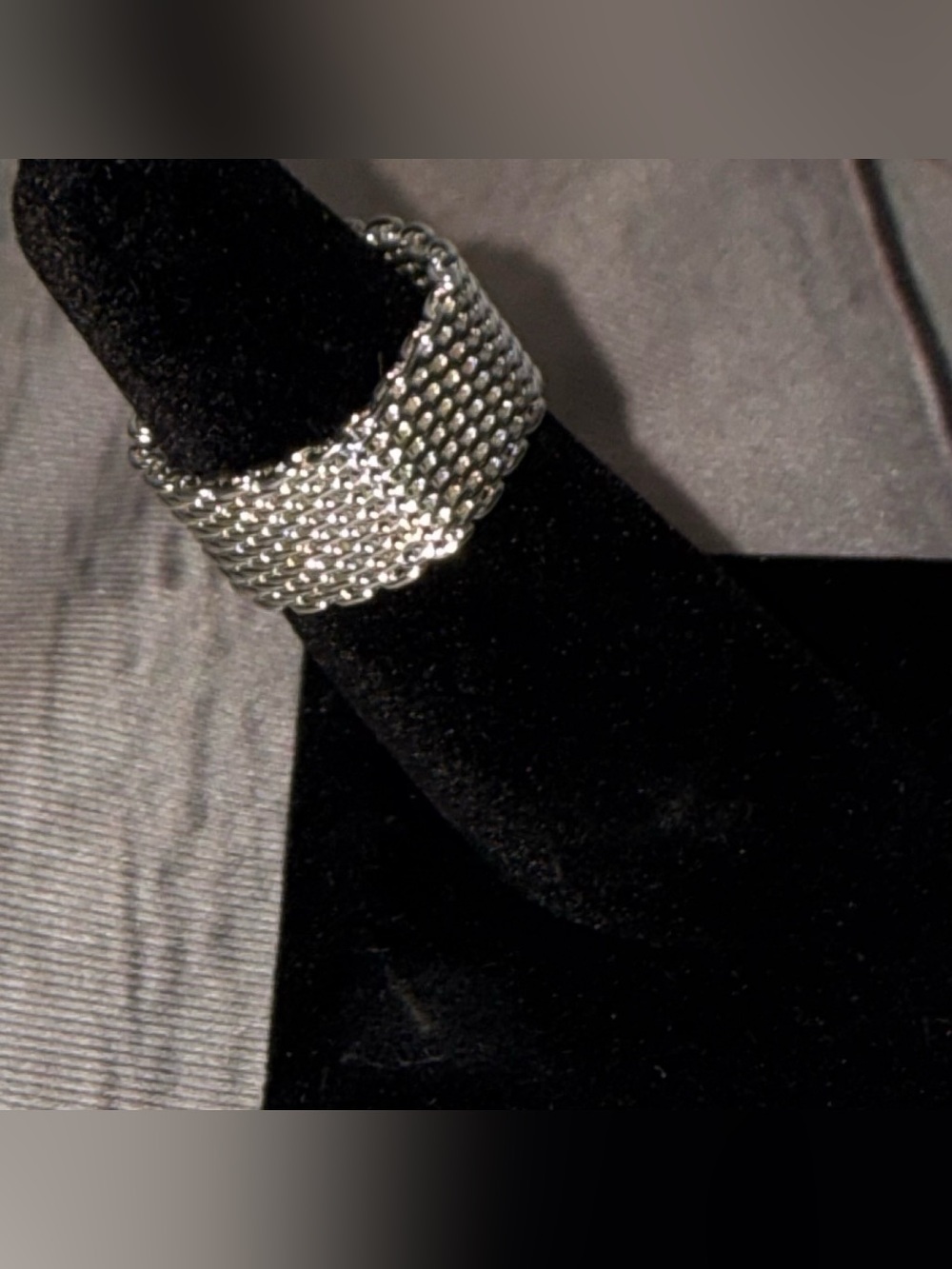 Sterling Woven Mesh Ring - Picture 5 of 7